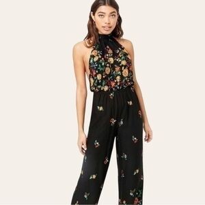 Floral Halter Jumpsuit